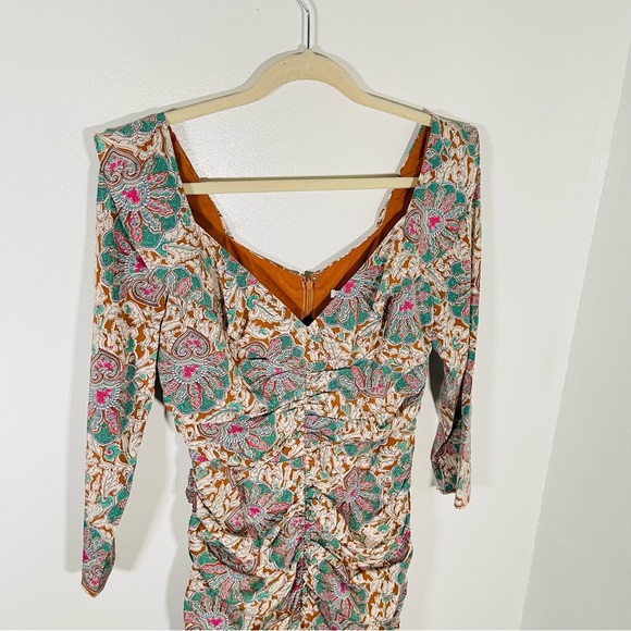 Veronica Beard Lozano Floral Silk Crepe Mini Dress - Picture 8 of 9